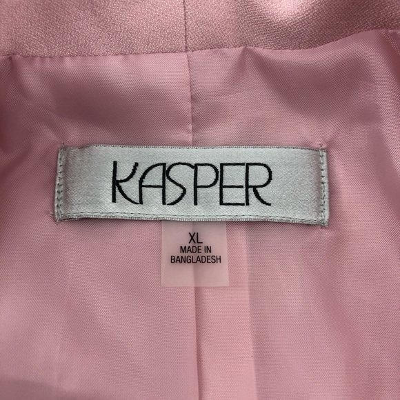 Kasper Pink Tutu Open Front 3/4 Cuffed Sleeve Blazer Jacket - Picture 6 of 8